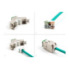 Delock Keystone Modul RJ45 Buchse zu LSA Cat.6A werkzeugfrei grün Set 10 Stück
