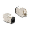 Delock Keystone Modul RJ45 Buchse zu LSA Cat.6A werkzeugfrei schwarz Set 10 Stück