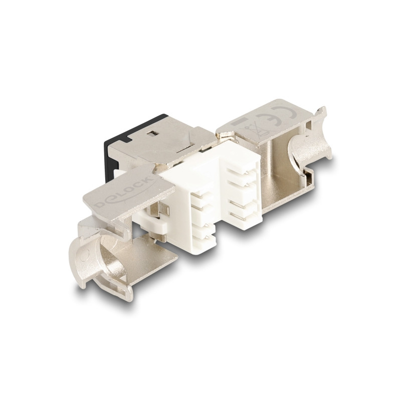 Delock Keystone Modul RJ45 Buchse zu LSA Cat.6A werkzeugfrei schwarz Set 10 Stück