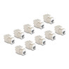 Delock Keystone Modul RJ45 Buchse zu LSA Cat.6A werkzeugfrei weiß Set 10 Stück