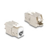 Delock Keystone Modul RJ45 Buchse zu LSA Cat.6A werkzeugfrei weiß Set 10 Stück