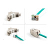 Delock Keystone Modul RJ45 Buchse zu LSA Cat.6A werkzeugfrei weiß Set 10 Stück