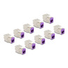 Delock Keystone Modul RJ45 Buchse zu LSA Cat.6A werkzeugfrei violett Set 10 Stück