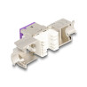 Delock Keystone Modul RJ45 Buchse zu LSA Cat.6A werkzeugfrei violett Set 10 Stück