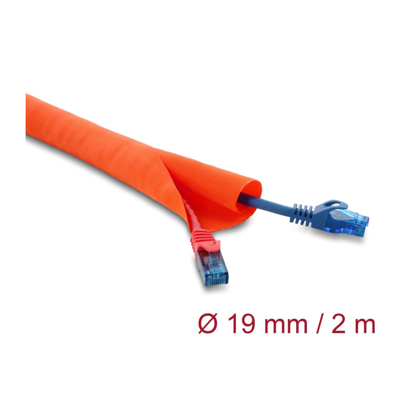 Delock Kabelschutzschlauch selbstschließend 2 m x 19 mm orange