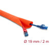 Delock Kabelschutzschlauch selbstschließend 2 m x 19 mm orange