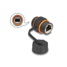 Delock Kabelverbinder RJ45 Buchse zu RJ45 Buchse Cat.6A mit M20 Gewinde und Verschlusskappe IP68 staub- und wasserdicht