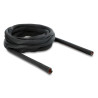 Delock Kabelschutzschlauch mit orangener Verschleißanzeige selbstschließend doppellagig 5 m x 16 mm schwarz