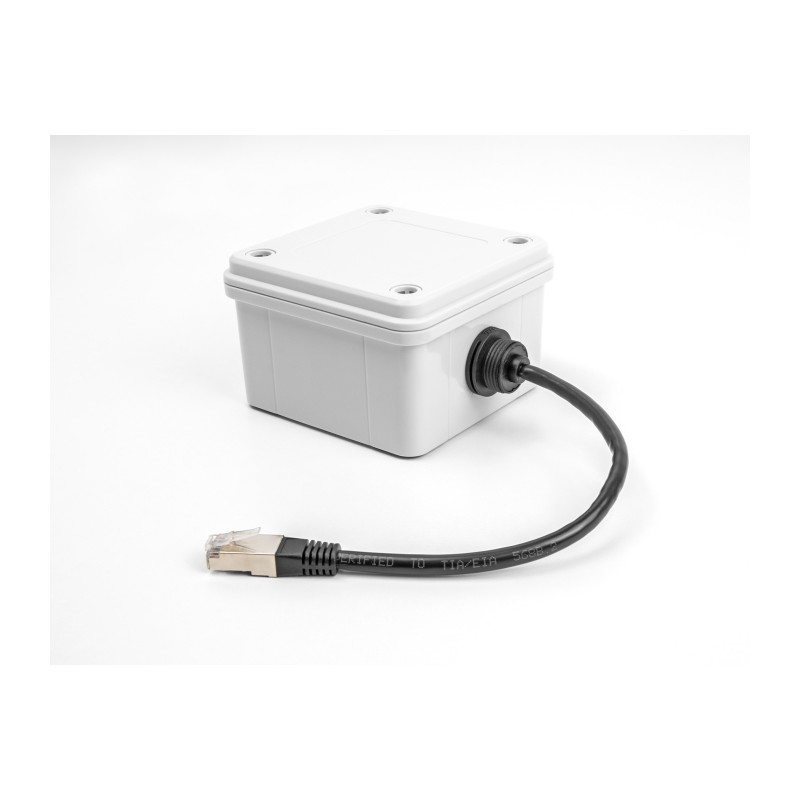 Delock Kabel RJ45 Stecker zu RJ45 Buchse Cat.6A zum Einbau mit M20 Gewinde und Verschlusskappe IP68 staub- und wasserdicht 25 cm