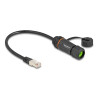 Delock Kabel RJ45 Stecker zu RJ45 Buchse Cat.6A zum Einbau mit M20 Gewinde und Gehäuse IP68 staub- und wasserdicht 25 cm schwarz