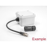 Delock Kabel RJ45 Stecker zu RJ45 Buchse Cat.6A zum Einbau mit M20 Gewinde und Gehäuse IP68 staub- und wasserdicht 25 cm schwarz