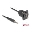 Delock D-Typ Kabel 3,5 mm 3 Pin Klinkenstecker zu Buchse schwarz 20 cm
