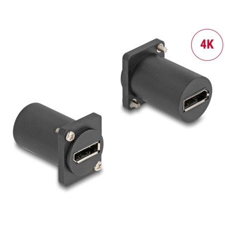 Delock D-Typ Modul DisplayPort Buchse zu Buchse 4K schwarz