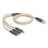 Delock USB RGB Ladekabel 3 in 1 Typ-A zu Lightning™ / Micro USB / USB Type-C™ 1,20 m