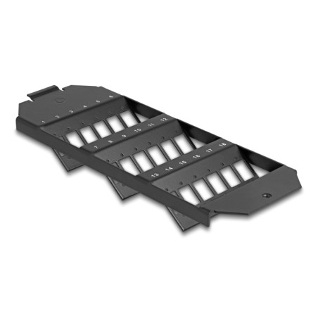 Delock LWL Halterung für Bodentank 18 Port für SC Simplex / LC Duplex Kupplungen schwarz