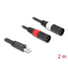 Delock Adapterkabel RJ45 Stecker zu 2 x XLR 3 Pin Stecker schwarz 2 m