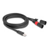 Delock Adapterkabel RJ45 Stecker zu 2 x XLR 3 Pin Stecker schwarz 2 m