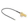 Delock Antennenkabel RP-SMA 90° PCB Buchse zum Einbau zu I-PEX Inc., MHF® 4L Stecker 1.13 25 cm Gewindelänge 15 mm