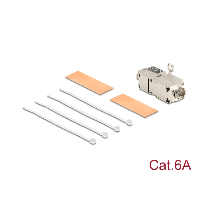 Delock Netzwerkkabelverbinder LSA zu LSA Cat.6A STP werkzeugfrei