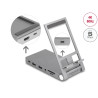 Delock Tablet und Notebook Dockingstation 4K mit integrierter Halterung - HDMI / USB / Hub / SD / Micro SD / PD 3.0 - klappbar