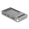 Delock Tablet und Notebook Dockingstation 4K mit integrierter Halterung - HDMI / USB / Hub / SD / Micro SD / PD 3.0 - klappbar