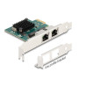 Delock PCI Express x1 Netzwerkkarte Gigabit LAN 2 x RJ45 BCM