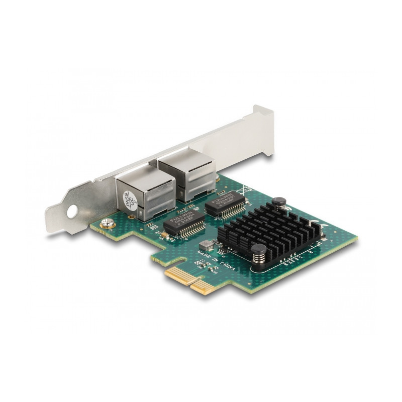 Delock PCI Express x1 Netzwerkkarte Gigabit LAN 2 x RJ45 BCM