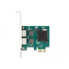 Delock PCI Express x1 Netzwerkkarte Gigabit LAN 2 x RJ45 BCM