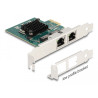 Delock PCI Express x1 Netzwerkkarte Gigabit LAN 2 x RJ45 BCM
