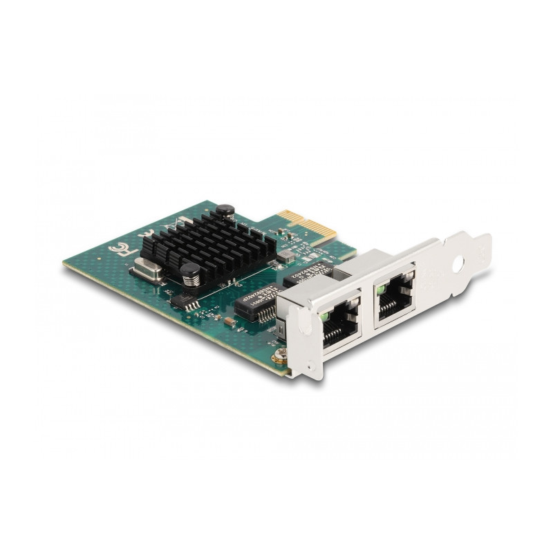 Delock PCI Express x1 Netzwerkkarte Gigabit LAN 2 x RJ45 BCM