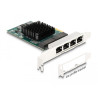 Delock PCI Express x1 Netzwerkkarte Gigabit LAN 4 x RJ45 BCM