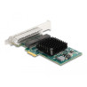 Delock PCI Express x1 Netzwerkkarte Gigabit LAN 4 x RJ45 BCM