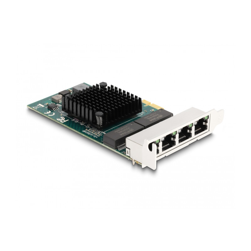 Delock PCI Express x1 Netzwerkkarte Gigabit LAN 4 x RJ45 BCM