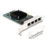 Delock PCI Express x4 Netzwerkkarte Gigabit LAN 4 x RJ45 BCM