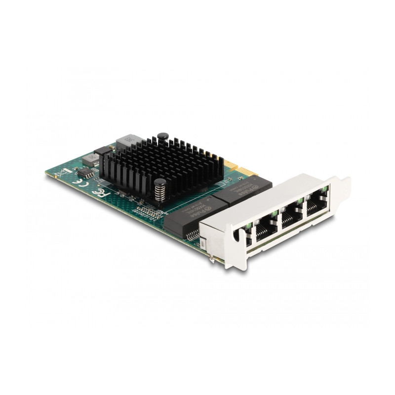 Delock PCI Express x4 Netzwerkkarte Gigabit LAN 4 x RJ45 BCM