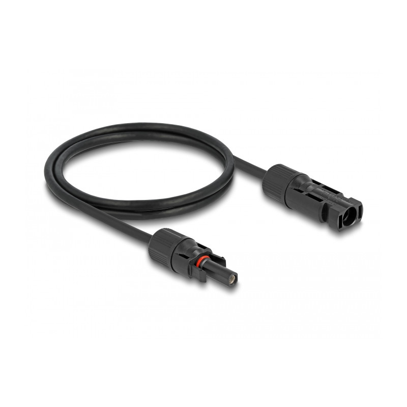 Delock DL4 Solar Kabel 6 mm² Stecker zu Buchse 1 m schwarz