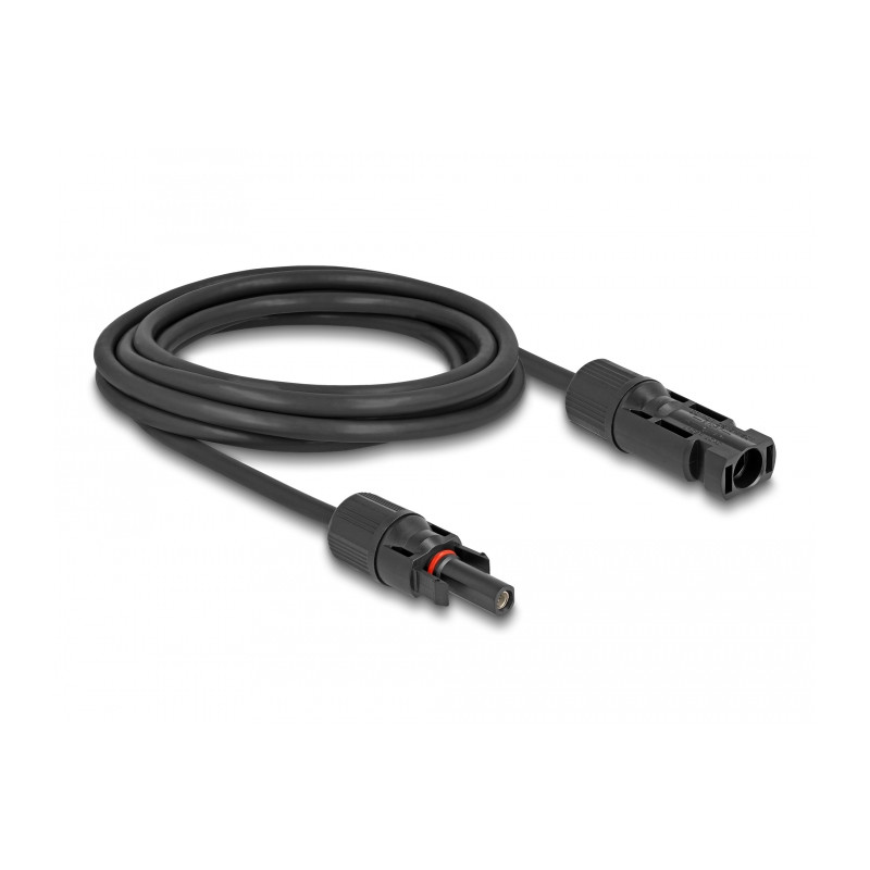 Delock DL4 Solar Kabel 6 mm² Stecker zu Buchse 3 m schwarz