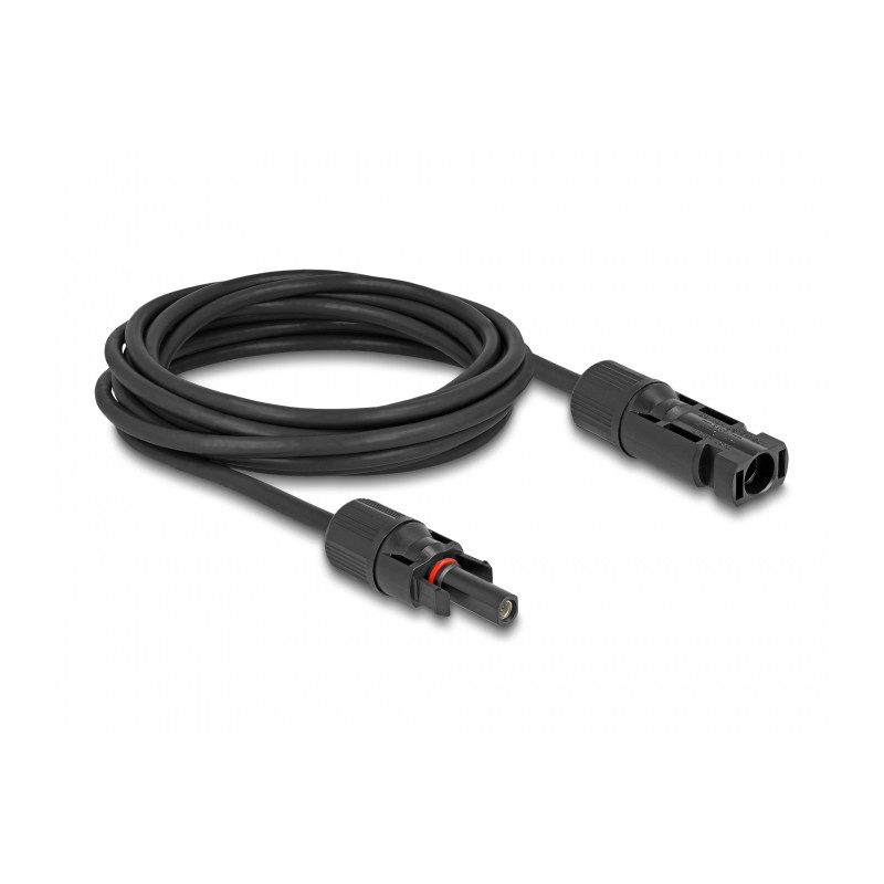 Delock DL4 Solar Kabel 6 mm² Stecker zu Buchse 5 m schwarz