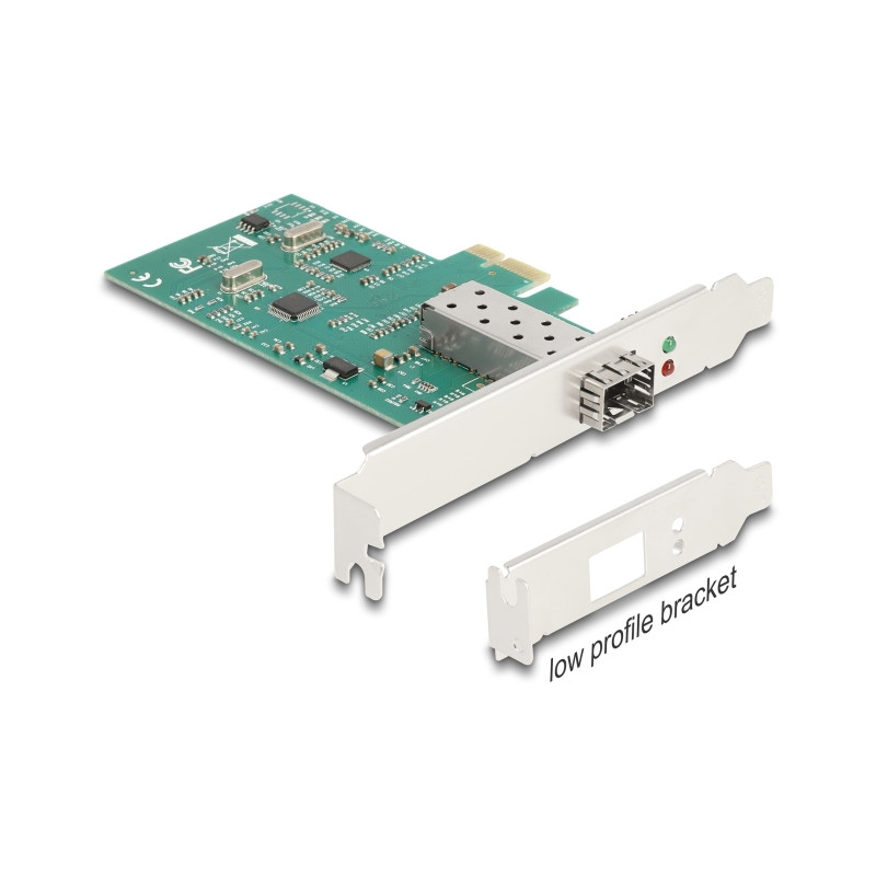 Delock PCI Express x1 Netzwerkkarte 100Base-FX LAN 1 x SFP RTL