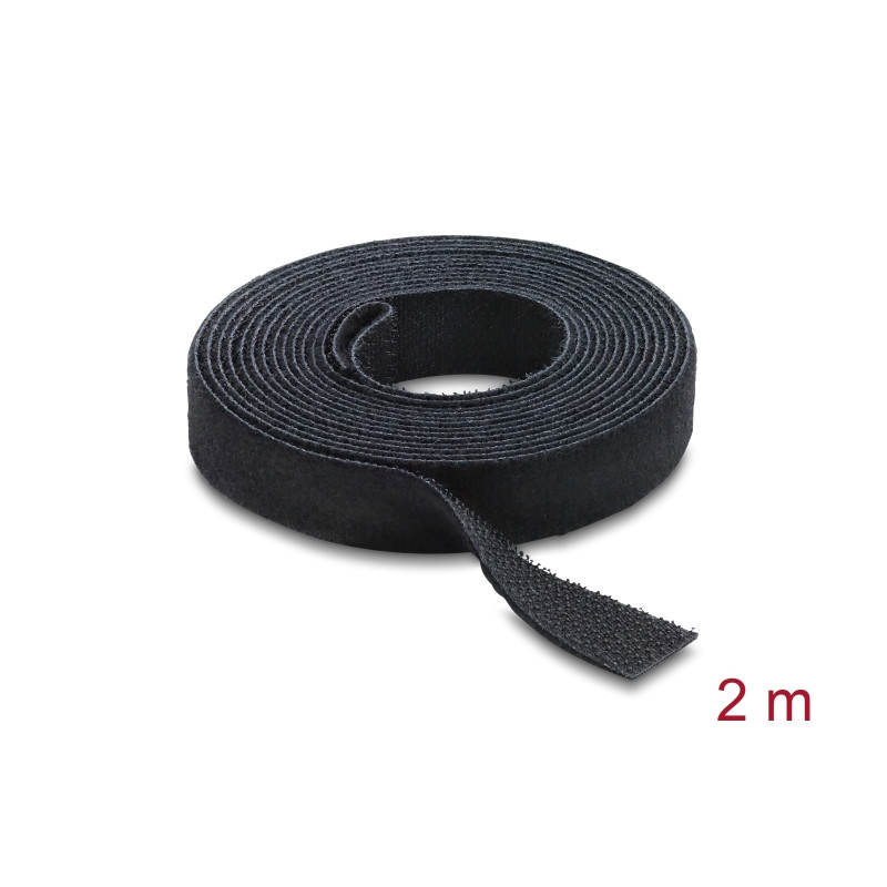 Delock Klettband auf Rolle L 2 m x B 13 mm schwarz