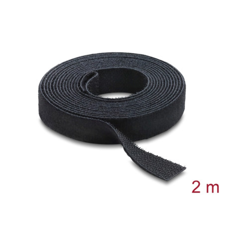 Delock Klettband auf Rolle L 2 m x B 13 mm schwarz
