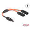 Delock DL4 Solar Splitter Kabel 1 x Buchse zu 2 x Stecker 30 cm rot