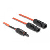 Delock DL4 Solar Splitter Kabel 1 x Buchse zu 2 x Stecker 30 cm rot