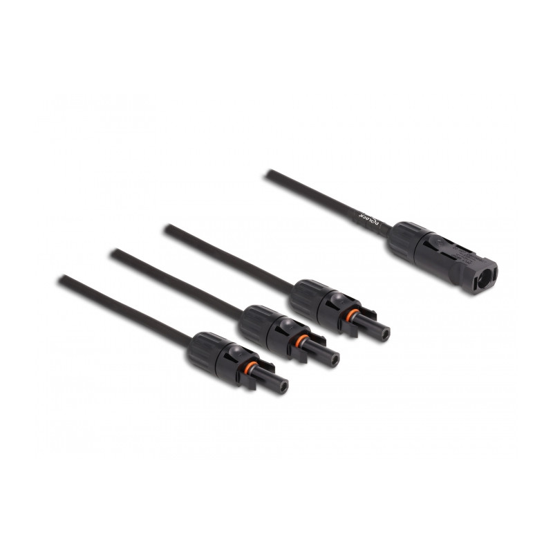 Delock DL4 Solar Splitter Kabel 1 x Stecker zu 3 x Buchse 35 cm schwarz