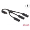 Delock DL4 Solar Splitter Kabel 1 x Buchse zu 3 x Stecker 35 cm schwarz
