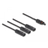Delock DL4 Solar Splitter Kabel 1 x Buchse zu 3 x Stecker 35 cm schwarz