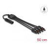 Delock DL4 Solar Splitter Kabel 1 x Stecker zu 4 x Buchse 50 cm schwarz