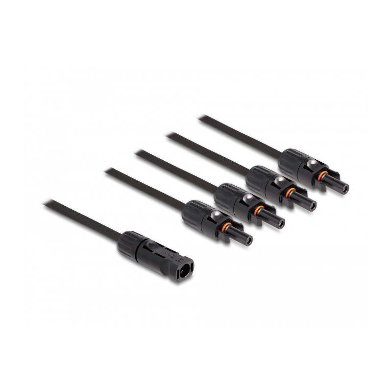 Delock DL4 Solar Splitter Kabel 1 x Stecker zu 4 x Buchse 50 cm schwarz