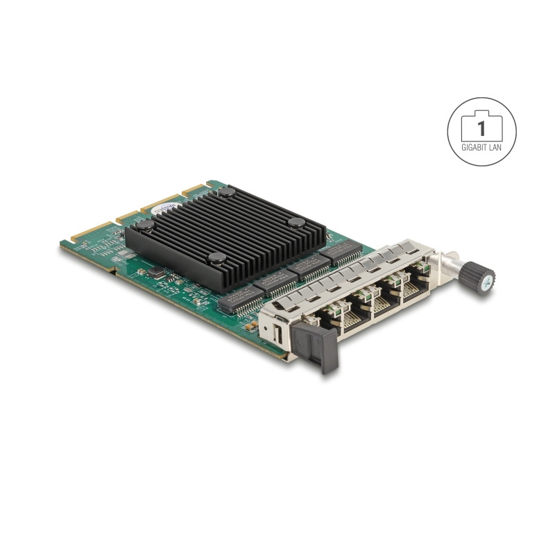 Delock OCP 3.0 Karte zu 4 x RJ45 Gigabit LAN