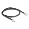 Delock Telefonkabel RJ11 Stecker zu RJ11 Stecker schwarz 1 m